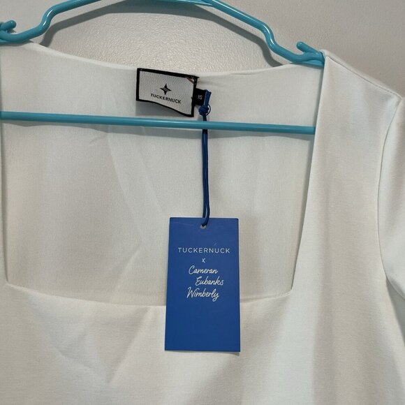 TUCKERNUCK x Cameran Eubanks Wimberly NWT The Middleton Square Neck Dress White‎ - Picture 5 of 10
